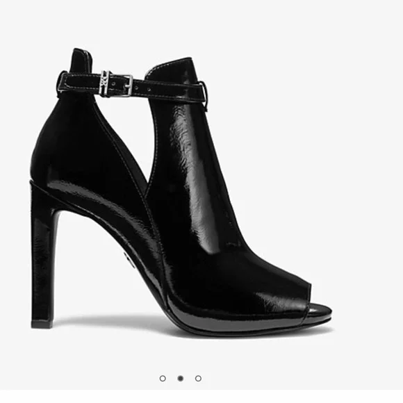 Michael Kors Lawson Open Toe Ankle Boot Patent Leather ✨brand new✨No box - Picture 3 of 12